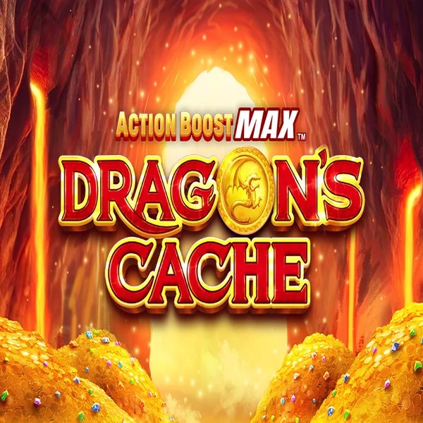 Action Boost Max Dragon's Cache by SpinPlay Games, showcased at boomzinoo.com – game logo