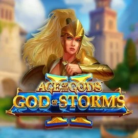 Age Of The Gods: God Of Storms 2 logo by Playtech Boomzino Casino