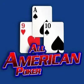 All American Poker slot logo by RTG (Reel Time Gaming) at Boomzino Casino
