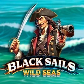 Black Sails Wild Seas slot logo by Infinity Dragon Studios at Boomzino Casino