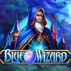 Blue Wizard slot logo by Quickspin at Boomzino Casino