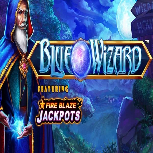 Blue Wizard Fire Blaze Jackpots game by Rarestone Gaming – logo hosted on Boomzino Casino