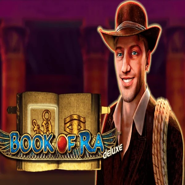 Book of Ra Deluxe game by Novomatic – logo hosted on Boomzino Casino