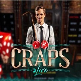 Live Craps slot logo by Evolution at Boomzino Casino