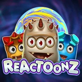 Reactoonz logo by Play'n GO at Boomzino Casino