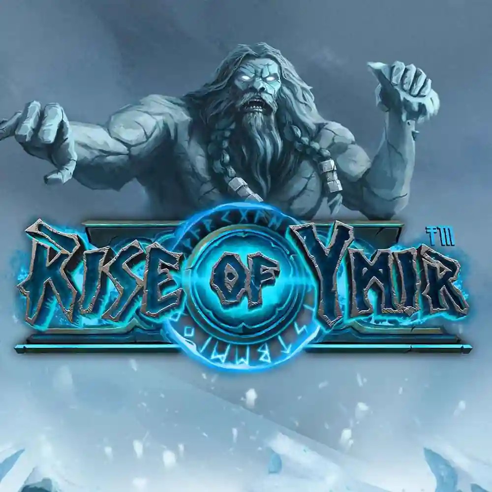 Official Slots logo: Rise of Ymir by Hacksaw Gaming at Boomzino Casino