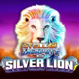 Stellar Jackpots with Silver Lion by Lightning Box Game, showcased at boomzinoo.com – game logo