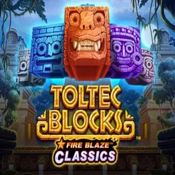 Fire Blaze: Toltec Blocks logo by Rarestone Gaming at Boomzino Casino